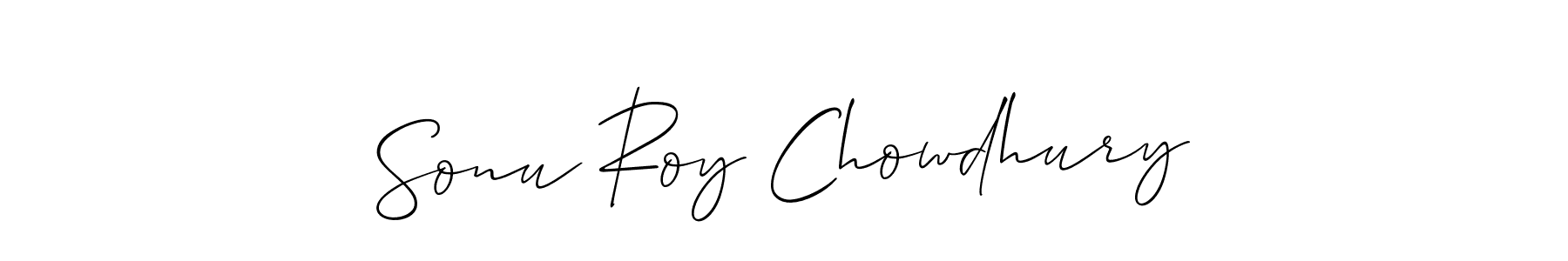 Use a signature maker to create a handwritten signature online. With this signature software, you can design (Allison_Script) your own signature for name Sonu Roy Chowdhury. Sonu Roy Chowdhury signature style 2 images and pictures png
