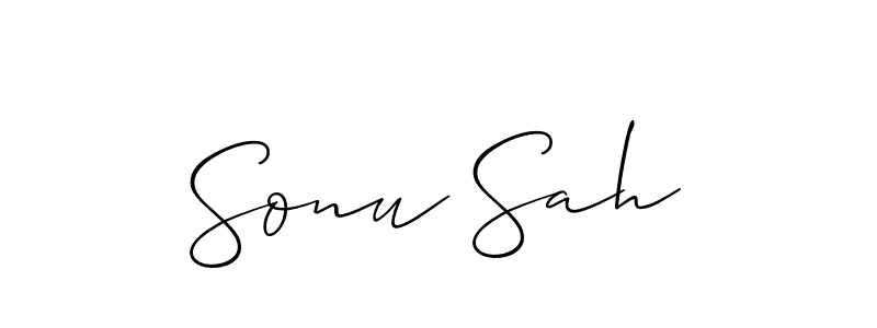 It looks lik you need a new signature style for name Sonu Sah. Design unique handwritten (Allison_Script) signature with our free signature maker in just a few clicks. Sonu Sah signature style 2 images and pictures png