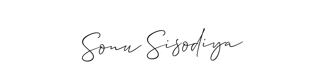 Sonu Sisodiya stylish signature style. Best Handwritten Sign (Allison_Script) for my name. Handwritten Signature Collection Ideas for my name Sonu Sisodiya. Sonu Sisodiya signature style 2 images and pictures png