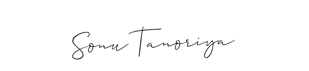 You should practise on your own different ways (Allison_Script) to write your name (Sonu Tanoriya) in signature. don't let someone else do it for you. Sonu Tanoriya signature style 2 images and pictures png