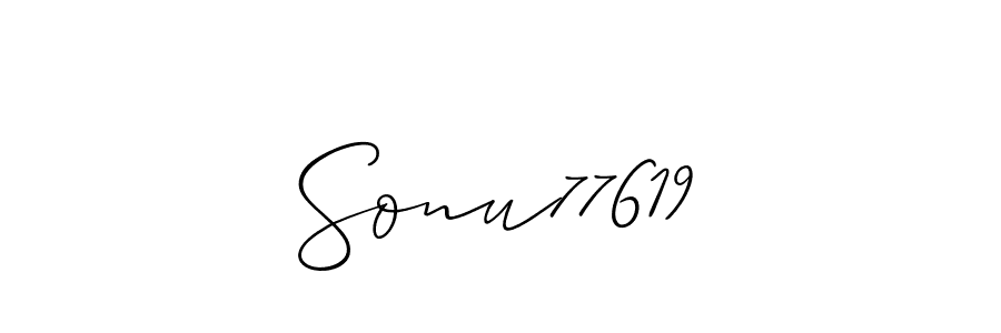 Use a signature maker to create a handwritten signature online. With this signature software, you can design (Allison_Script) your own signature for name Sonu77619. Sonu77619 signature style 2 images and pictures png