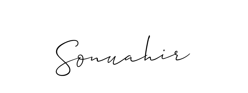 Sonuahir stylish signature style. Best Handwritten Sign (Allison_Script) for my name. Handwritten Signature Collection Ideas for my name Sonuahir. Sonuahir signature style 2 images and pictures png