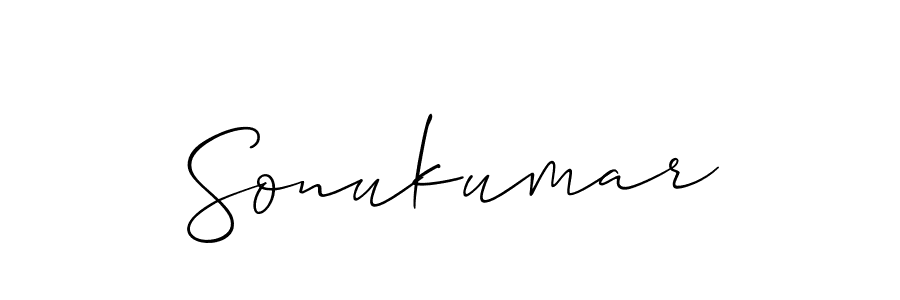 Make a beautiful signature design for name Sonukumar. With this signature (Allison_Script) style, you can create a handwritten signature for free. Sonukumar signature style 2 images and pictures png