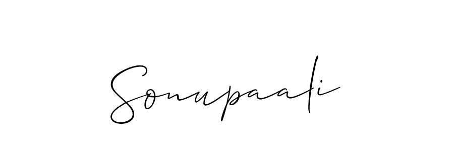 Use a signature maker to create a handwritten signature online. With this signature software, you can design (Allison_Script) your own signature for name Sonupaali. Sonupaali signature style 2 images and pictures png