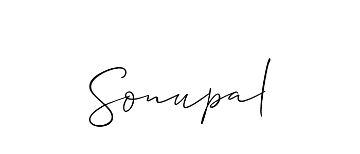 Sonupal stylish signature style. Best Handwritten Sign (Allison_Script) for my name. Handwritten Signature Collection Ideas for my name Sonupal. Sonupal signature style 2 images and pictures png