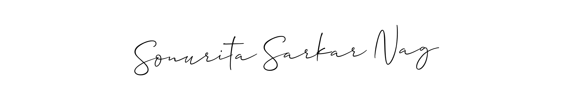 Create a beautiful signature design for name Sonurita Sarkar Nag. With this signature (Allison_Script) fonts, you can make a handwritten signature for free. Sonurita Sarkar Nag signature style 2 images and pictures png