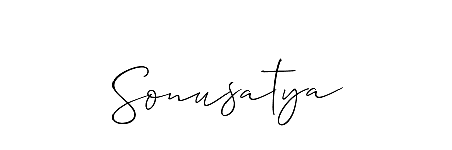 Also we have Sonusatya name is the best signature style. Create professional handwritten signature collection using Allison_Script autograph style. Sonusatya signature style 2 images and pictures png
