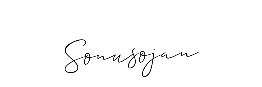 It looks lik you need a new signature style for name Sonusojan. Design unique handwritten (Allison_Script) signature with our free signature maker in just a few clicks. Sonusojan signature style 2 images and pictures png