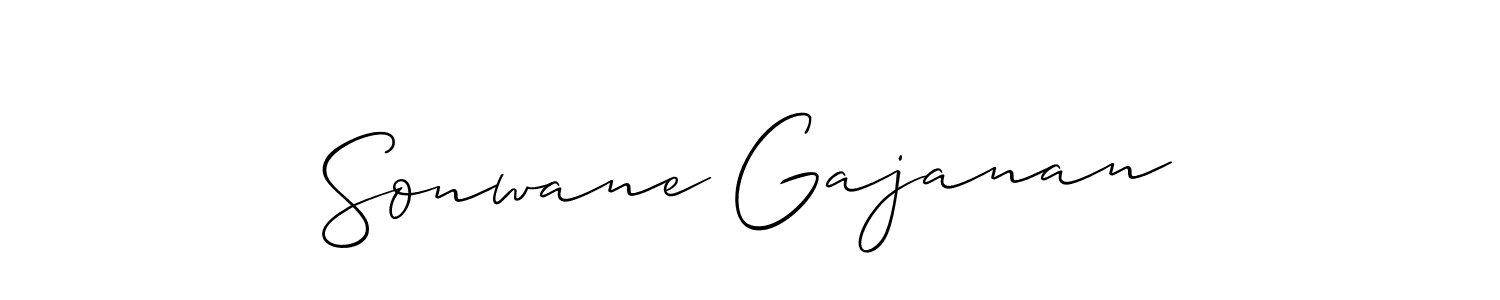 It looks lik you need a new signature style for name Sonwane Gajanan. Design unique handwritten (Allison_Script) signature with our free signature maker in just a few clicks. Sonwane Gajanan signature style 2 images and pictures png