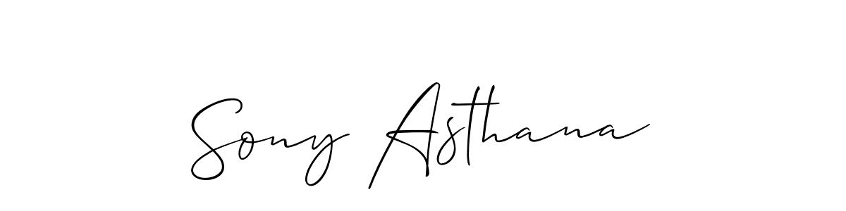 How to make Sony Asthana signature? Allison_Script is a professional autograph style. Create handwritten signature for Sony Asthana name. Sony Asthana signature style 2 images and pictures png