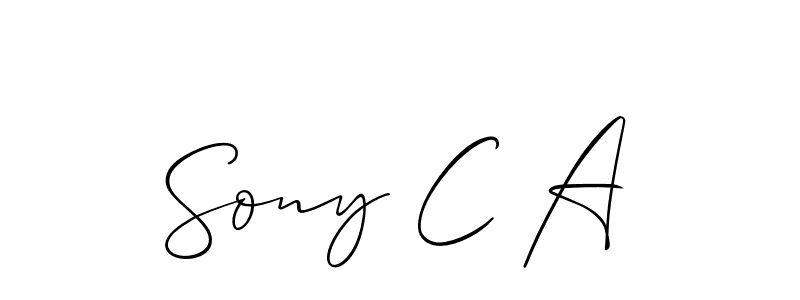 How to make Sony C A signature? Allison_Script is a professional autograph style. Create handwritten signature for Sony C A name. Sony C A signature style 2 images and pictures png