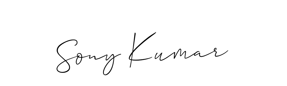 Design your own signature with our free online signature maker. With this signature software, you can create a handwritten (Allison_Script) signature for name Sony Kumar. Sony Kumar signature style 2 images and pictures png