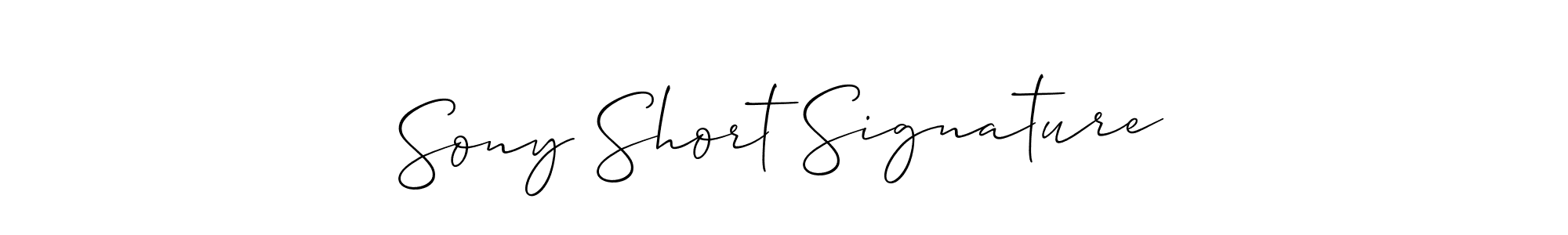 Also You can easily find your signature by using the search form. We will create Sony Short Signature name handwritten signature images for you free of cost using Allison_Script sign style. Sony Short Signature signature style 2 images and pictures png