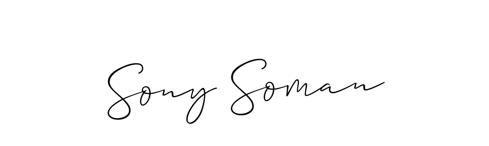 The best way (Allison_Script) to make a short signature is to pick only two or three words in your name. The name Sony Soman include a total of six letters. For converting this name. Sony Soman signature style 2 images and pictures png