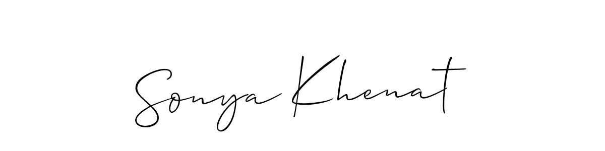 You should practise on your own different ways (Allison_Script) to write your name (Sonya Khenat) in signature. don't let someone else do it for you. Sonya Khenat signature style 2 images and pictures png