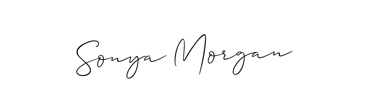 Create a beautiful signature design for name Sonya Morgan. With this signature (Allison_Script) fonts, you can make a handwritten signature for free. Sonya Morgan signature style 2 images and pictures png