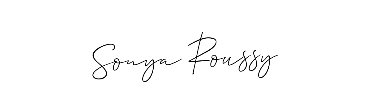 You can use this online signature creator to create a handwritten signature for the name Sonya Roussy. This is the best online autograph maker. Sonya Roussy signature style 2 images and pictures png