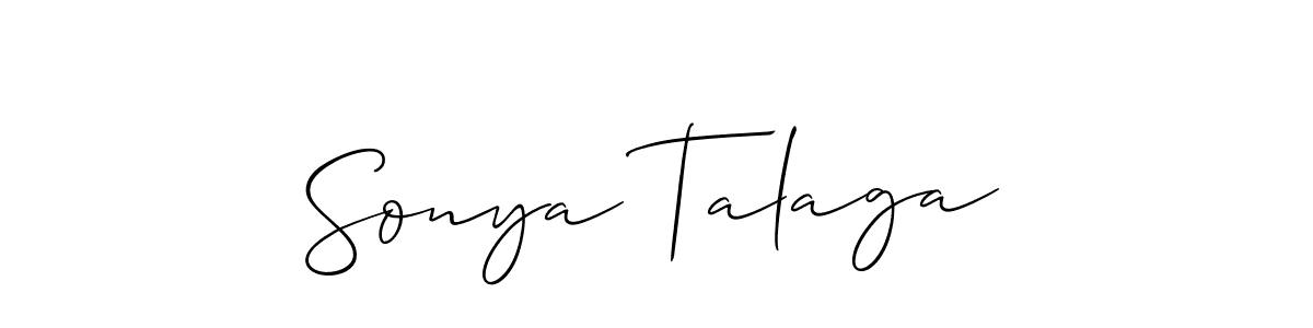 You can use this online signature creator to create a handwritten signature for the name Sonya Talaga. This is the best online autograph maker. Sonya Talaga signature style 2 images and pictures png