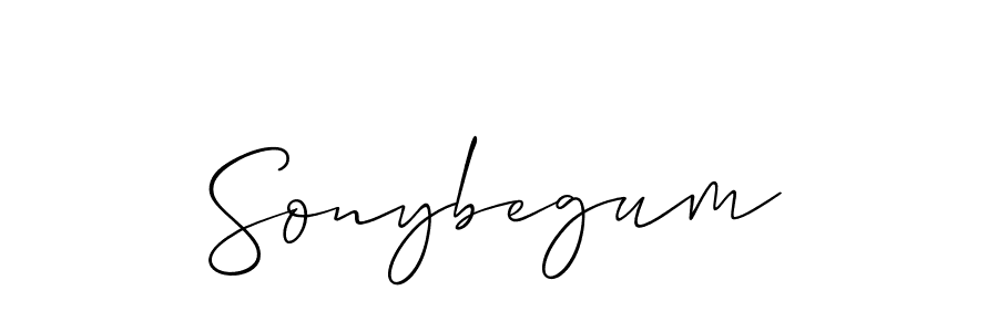 Sonybegum stylish signature style. Best Handwritten Sign (Allison_Script) for my name. Handwritten Signature Collection Ideas for my name Sonybegum. Sonybegum signature style 2 images and pictures png