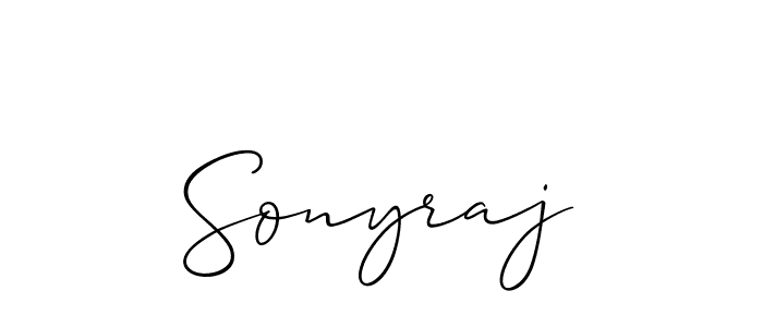 How to make Sonyraj signature? Allison_Script is a professional autograph style. Create handwritten signature for Sonyraj name. Sonyraj signature style 2 images and pictures png