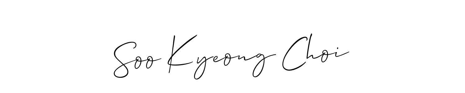 Design your own signature with our free online signature maker. With this signature software, you can create a handwritten (Allison_Script) signature for name Soo Kyeong Choi. Soo Kyeong Choi signature style 2 images and pictures png