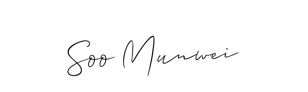 if you are searching for the best signature style for your name Soo Munwei. so please give up your signature search. here we have designed multiple signature styles  using Allison_Script. Soo Munwei signature style 2 images and pictures png