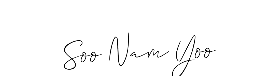 if you are searching for the best signature style for your name Soo Nam Yoo. so please give up your signature search. here we have designed multiple signature styles  using Allison_Script. Soo Nam Yoo signature style 2 images and pictures png