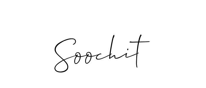 The best way (Allison_Script) to make a short signature is to pick only two or three words in your name. The name Soochit include a total of six letters. For converting this name. Soochit signature style 2 images and pictures png