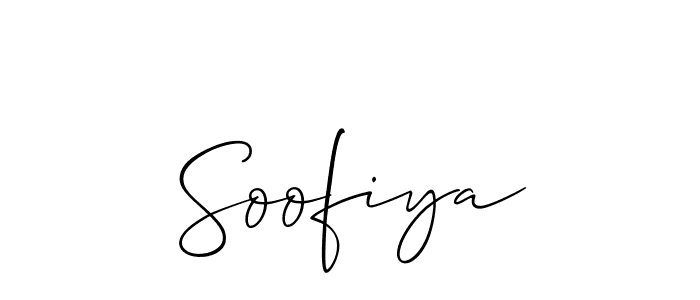 How to make Soofiya name signature. Use Allison_Script style for creating short signs online. This is the latest handwritten sign. Soofiya signature style 2 images and pictures png