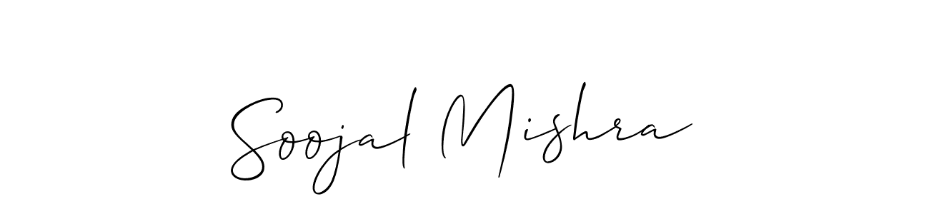 Make a beautiful signature design for name Soojal Mishra. With this signature (Allison_Script) style, you can create a handwritten signature for free. Soojal Mishra signature style 2 images and pictures png