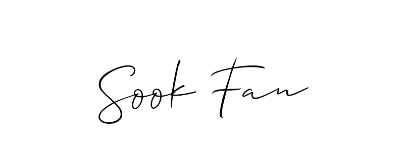 Make a beautiful signature design for name Sook Fan. With this signature (Allison_Script) style, you can create a handwritten signature for free. Sook Fan signature style 2 images and pictures png