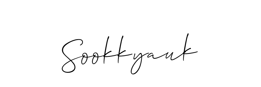 You should practise on your own different ways (Allison_Script) to write your name (Sookkyauk) in signature. don't let someone else do it for you. Sookkyauk signature style 2 images and pictures png