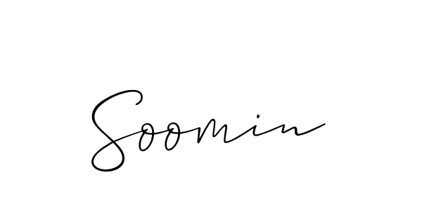 How to make Soomin name signature. Use Allison_Script style for creating short signs online. This is the latest handwritten sign. Soomin signature style 2 images and pictures png