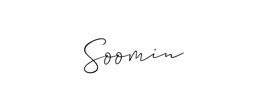 Design your own signature with our free online signature maker. With this signature software, you can create a handwritten (Allison_Script) signature for name Soomin♡. Soomin♡ signature style 2 images and pictures png