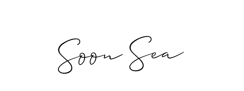 Also we have Soon Sea name is the best signature style. Create professional handwritten signature collection using Allison_Script autograph style. Soon Sea signature style 2 images and pictures png