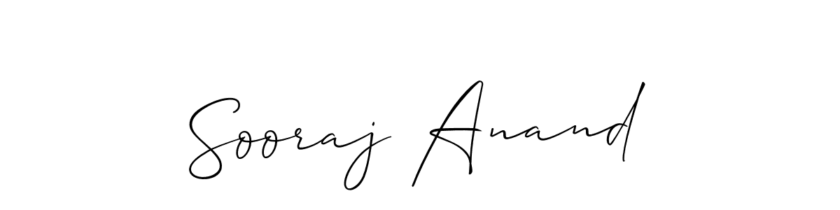 How to make Sooraj Anand signature? Allison_Script is a professional autograph style. Create handwritten signature for Sooraj Anand name. Sooraj Anand signature style 2 images and pictures png