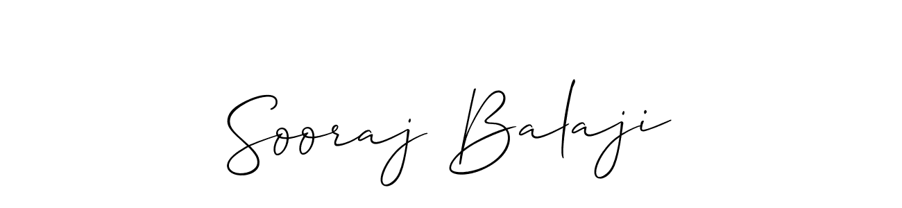 Also we have Sooraj Balaji name is the best signature style. Create professional handwritten signature collection using Allison_Script autograph style. Sooraj Balaji signature style 2 images and pictures png