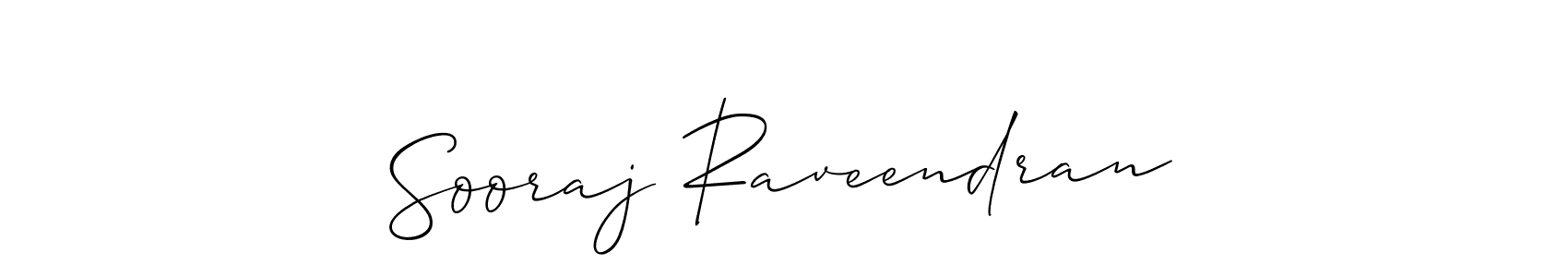 Design your own signature with our free online signature maker. With this signature software, you can create a handwritten (Allison_Script) signature for name Sooraj Raveendran. Sooraj Raveendran signature style 2 images and pictures png