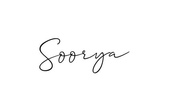 Also You can easily find your signature by using the search form. We will create Soorya name handwritten signature images for you free of cost using Allison_Script sign style. Soorya signature style 2 images and pictures png