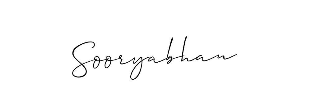 The best way (Allison_Script) to make a short signature is to pick only two or three words in your name. The name Sooryabhan include a total of six letters. For converting this name. Sooryabhan signature style 2 images and pictures png