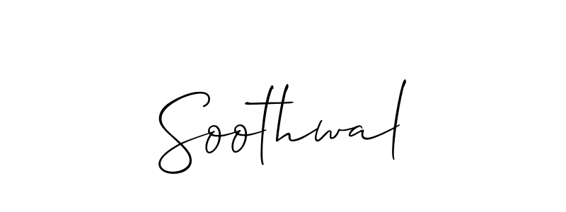 How to make Soothwal name signature. Use Allison_Script style for creating short signs online. This is the latest handwritten sign. Soothwal signature style 2 images and pictures png