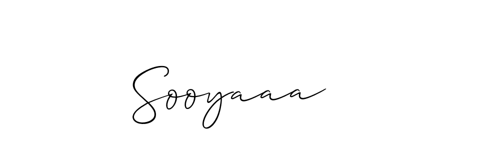 Use a signature maker to create a handwritten signature online. With this signature software, you can design (Allison_Script) your own signature for name Sooyaaa   . Sooyaaa    signature style 2 images and pictures png