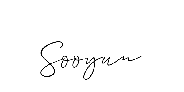 Create a beautiful signature design for name Sooyun. With this signature (Allison_Script) fonts, you can make a handwritten signature for free. Sooyun signature style 2 images and pictures png