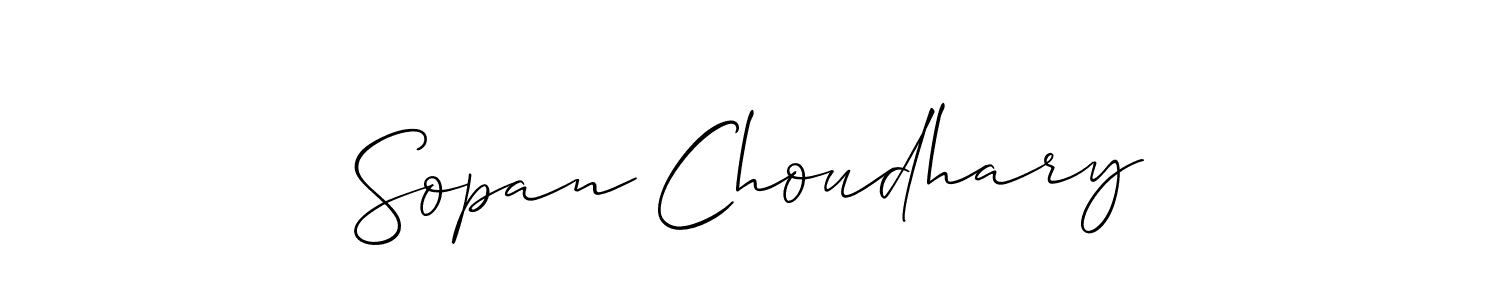 Also we have Sopan Choudhary name is the best signature style. Create professional handwritten signature collection using Allison_Script autograph style. Sopan Choudhary signature style 2 images and pictures png