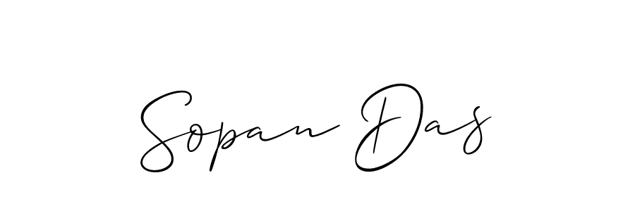 Create a beautiful signature design for name Sopan Das. With this signature (Allison_Script) fonts, you can make a handwritten signature for free. Sopan Das signature style 2 images and pictures png