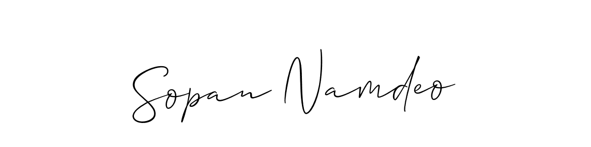 Sopan Namdeo stylish signature style. Best Handwritten Sign (Allison_Script) for my name. Handwritten Signature Collection Ideas for my name Sopan Namdeo. Sopan Namdeo signature style 2 images and pictures png