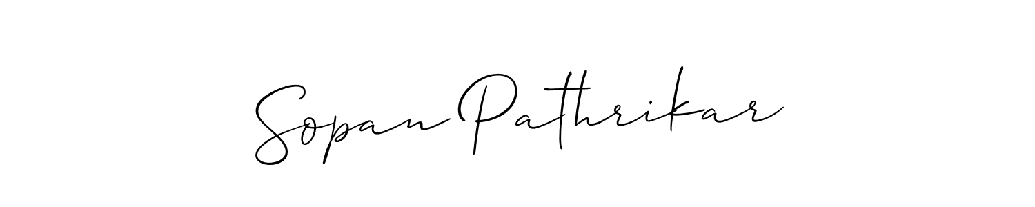 Make a short Sopan Pathrikar signature style. Manage your documents anywhere anytime using Allison_Script. Create and add eSignatures, submit forms, share and send files easily. Sopan Pathrikar signature style 2 images and pictures png