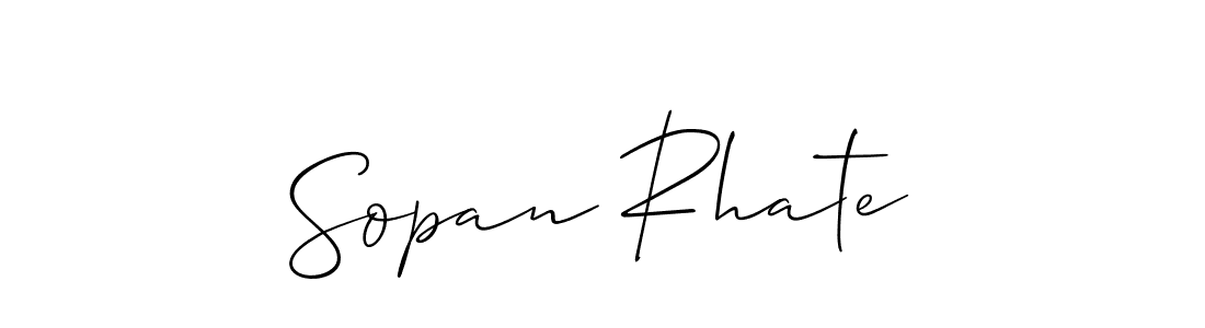 Create a beautiful signature design for name Sopan Rhate. With this signature (Allison_Script) fonts, you can make a handwritten signature for free. Sopan Rhate signature style 2 images and pictures png