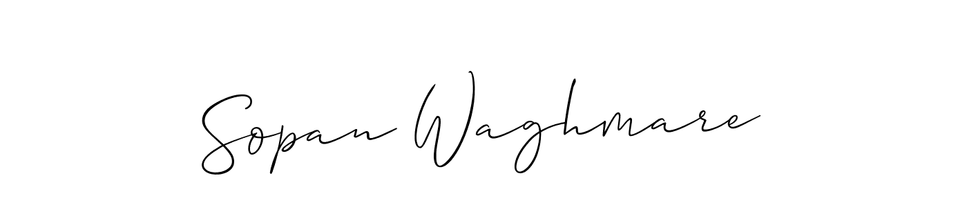 Design your own signature with our free online signature maker. With this signature software, you can create a handwritten (Allison_Script) signature for name Sopan Waghmare. Sopan Waghmare signature style 2 images and pictures png