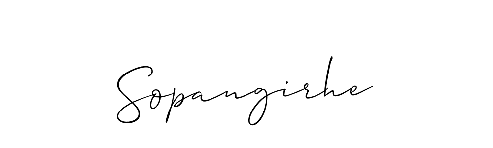 if you are searching for the best signature style for your name Sopangirhe. so please give up your signature search. here we have designed multiple signature styles  using Allison_Script. Sopangirhe signature style 2 images and pictures png